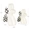 White Ceramic Checkered Dog Balloon Sculpture Set